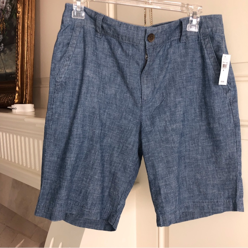 Gap Chambray 9 Inch Inseam Shorts New Size 10
